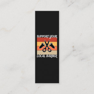 Support Your Local Barber Mini Business Card