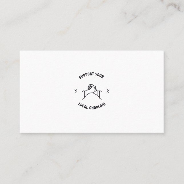 Support your local chaplain business card (Front)