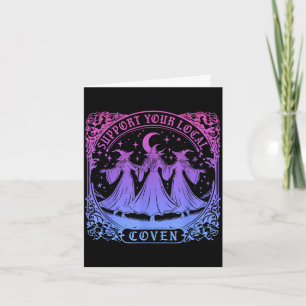 Support your local coven funny witch halloween card
