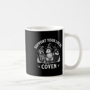 Support Your Local Coven Racoon Opossum Skunk Hal Coffee Mug