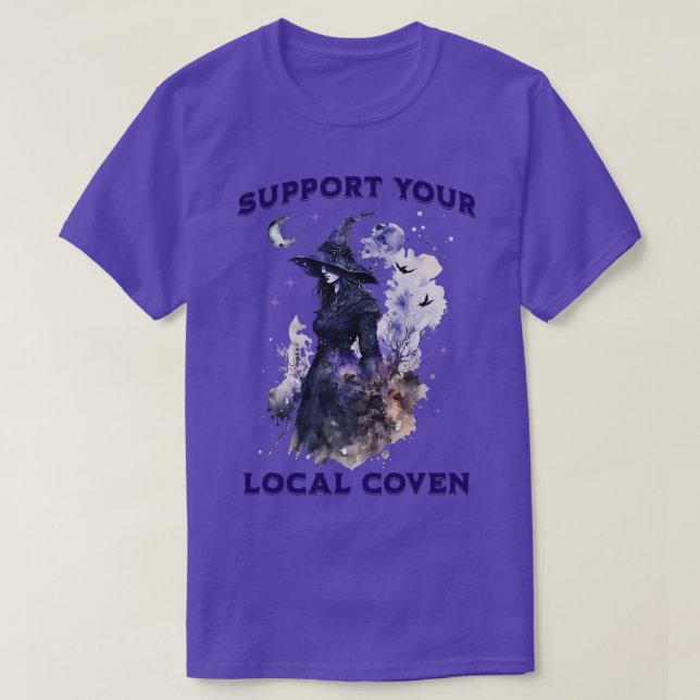 Support your Local Coven Witchy Halloween T-Shirt (Design Front)