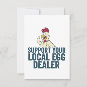 Support Your Local Egg Dealer Funny Easter Sunday  Thank You Card