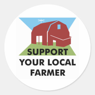 Support Your Local Farmer Classic Round Sticker