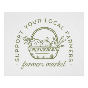 Support your local farmers market poster