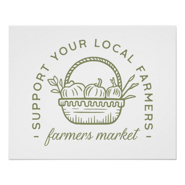 Support your local farmers market poster (Front)