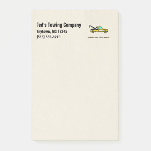 Support Your Local Hook Funny Tow Truck    Post-it Notes