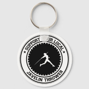 Support Your Local Javelin Thrower Key Ring