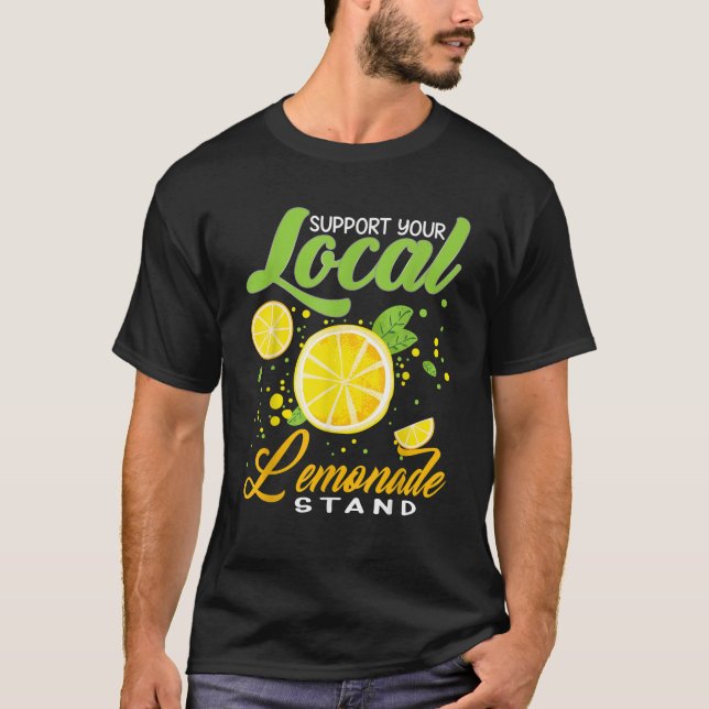 Support Your Local Lemonade Stand Crew Summer Kids T-Shirt (Front)