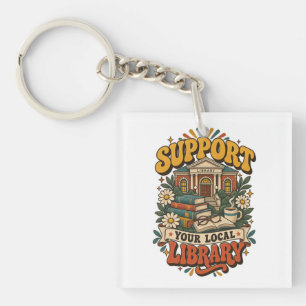 Support your local library key ring