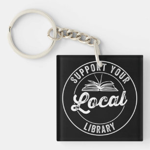 Support Your Local Library Magnet Key Ring