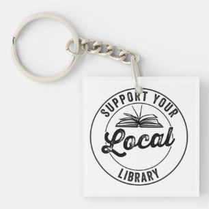Support Your Local Library Magnet Key Ring