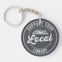 Support Your Local Library Magnet Keychain Coaster