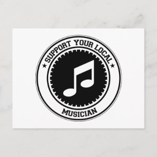 Support Your Local Musician Postcard