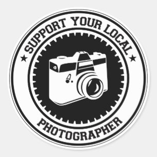 Support Your Local Photographer Classic Round Sticker