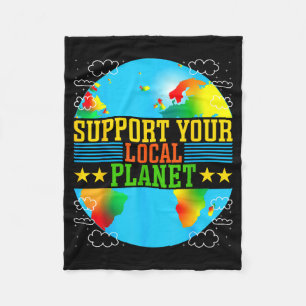 Support Your Local Planet Fleece Blanket