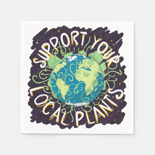 Support Your Local Plants Napkin (Front)