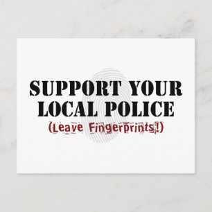 Support Your Local Police Postcard