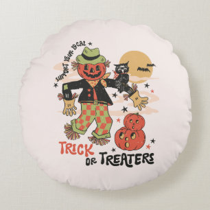 Support Your Local Trick Or Treaters – Vintage Round Cushion