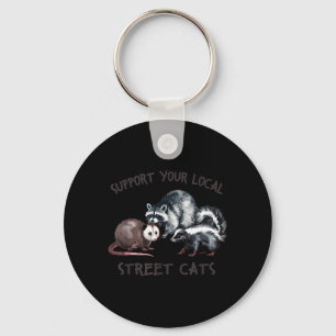 Support Your Local Wildlife Street Cats Key Ring