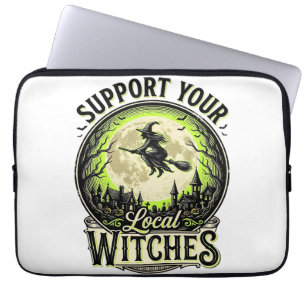 Support Your Local Witches Vintage Halloween Desig Laptop Sleeve