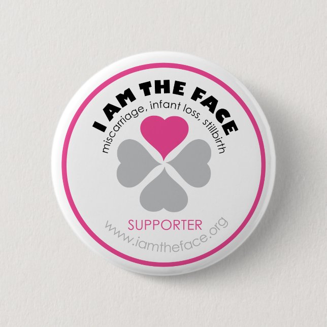 *Supporter* I AM THE FACE Pink Button (Front)
