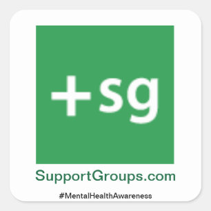 SupportGroups.com #MentalHealthAwareness Square Sticker