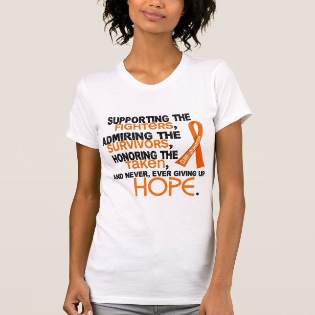 Supporting Admiring Honouring 3.2 Leukaemia T-Shirt (Front)