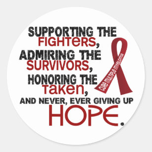 Supporting Admiring Honouring 3.2 Multiple Myeloma Classic Round Sticker