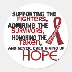 Supporting Admiring Honouring 3.2 Multiple Myeloma Classic Round Sticker