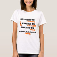 Supporting Admiring Honouring 3 LEUKEMIA T-Shirts