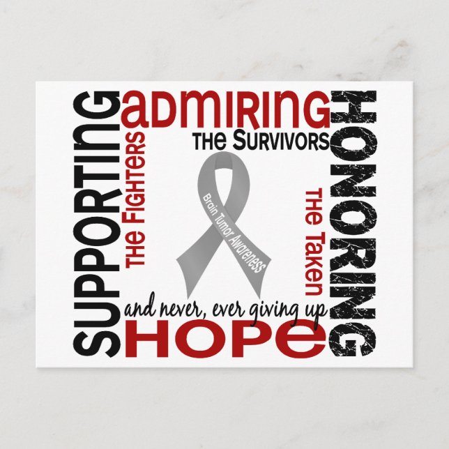 Supporting Admiring Honouring 9 Brain Tumour Postcard (Front)