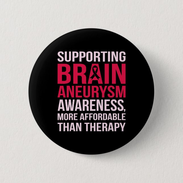 Supporting Brain Aneurysm Awareness Month Supporte 6 Cm Round Badge (Front)