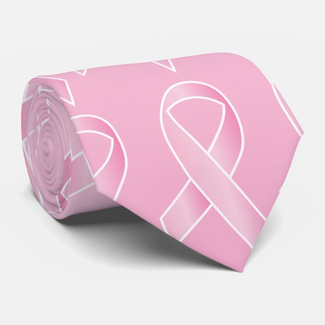 Supporting Breast  Cancer Awareness Tie (Rolled)