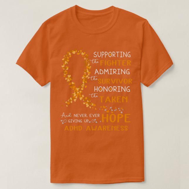 Supporting Fighter ADHD Awareness T-Shirt (Design Front)