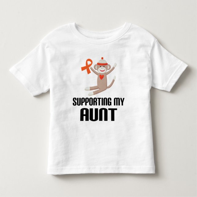 Supporting My Aunt Orange Awareness Ribbon Toddler T-Shirt (Front)