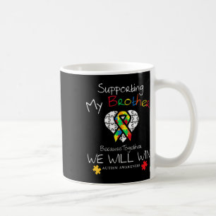 Supporting My Brother Inspirational Autism Awarene Coffee Mug