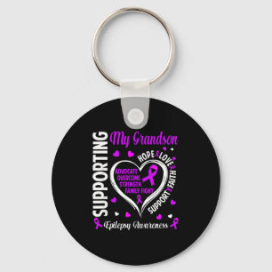 Supporting my grandson epilepsy awareness grandpar key ring