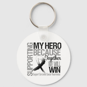Supporting My Hero - Carcinoid Cancer Awareness Key Ring