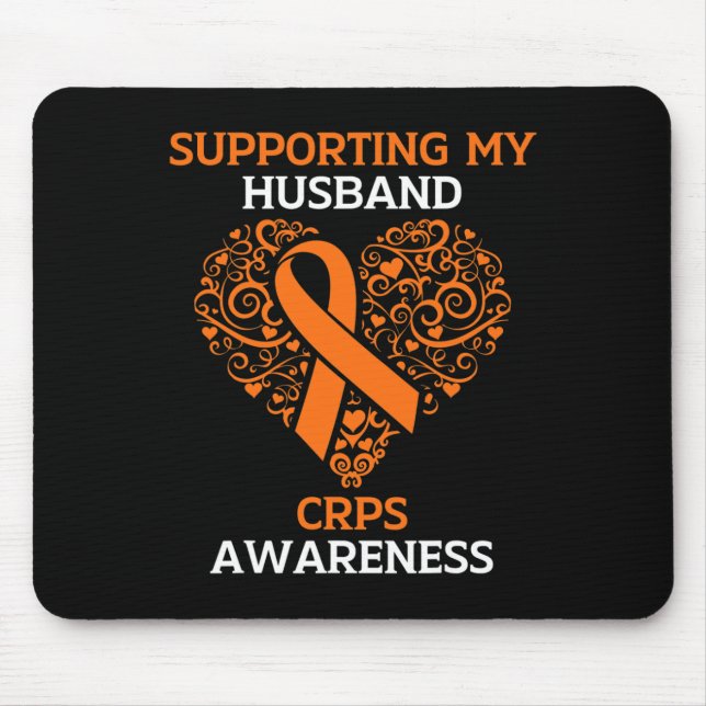 Supporting My Husband RSD CRPS Awareness Month Ora Mouse Pad (Front)