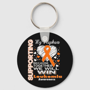 Supporting My Nephew Leukemia Awareness Key Ring