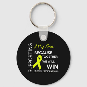 Supporting my son because together we will win key ring