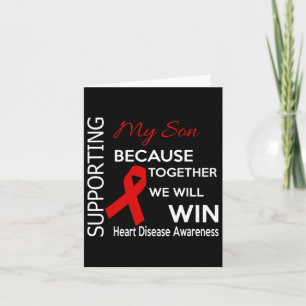 Supporting My Son Heart Disease Awareness 2 Card