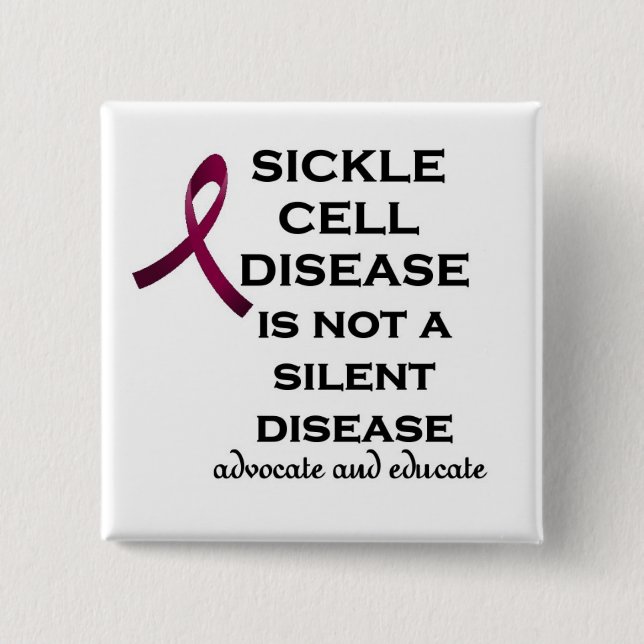 Supporting Sickle Cell Disease 15 Cm Square Badge (Front)