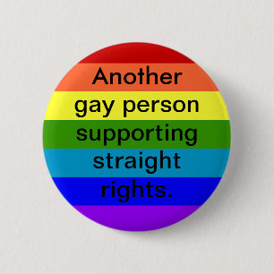 Supporting Straight Rights 6 Cm Round Badge