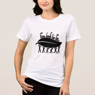 Supporting sustainable green industry and teamwork Tri-Blend shirt