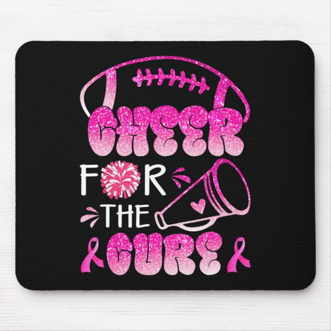 Supportive Family Breast Cancer Awareness Cheer fo Mouse Pad (Front)