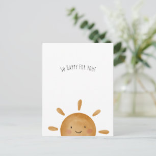 Supportive So Happy For You Quote Sun Illustration Postcard