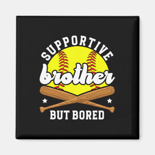 Supportive Softll Brother Of A Softll Player Magnet