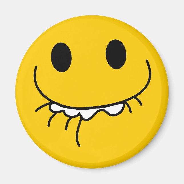Suppressed laughing yellow face magnet (Front)