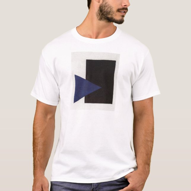 Suprematism with Blue Triangle and Black Square T-Shirt (Front)